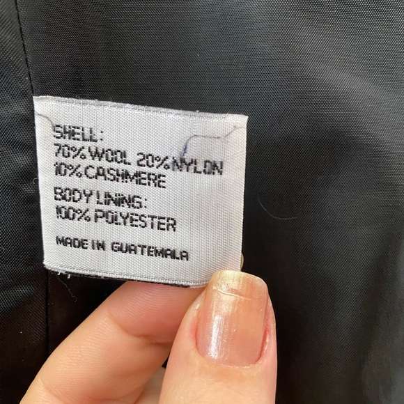 Larry Levine Wool Cashmere Blend Classic Classy Coat Black Women’s size 10 - Picture 8 of 13